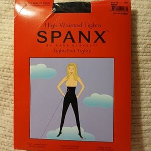 SPANX Black High Waisted Shaping Tights Sz B